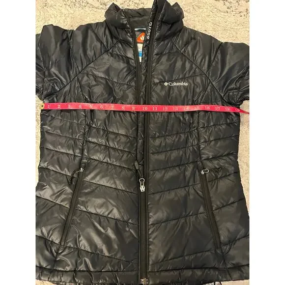 Women's Columbia Turbo Down Omni-Heat Dark Navy Jacket Coat Sz. Medium - Picture 9 of 10